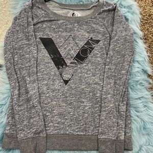 NWOT! Grey and Pink Volcom Sweatshirt! Size small